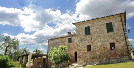 For Sale Farmhouse and Countryhouse IN THE COUNTRYSIDE OF SIENA. Property for sale located on a hilltop, in the Crete Sienesi's...
